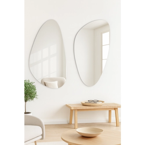 Zestaw dwóch luster o nieregularnym kształcie - SELENIT